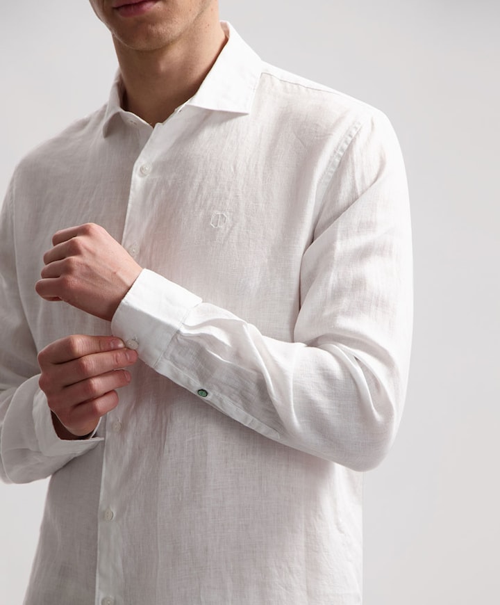 Heren overhemd lange mouw wit