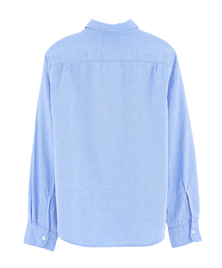 Jongens overhemd lange mouw blauw