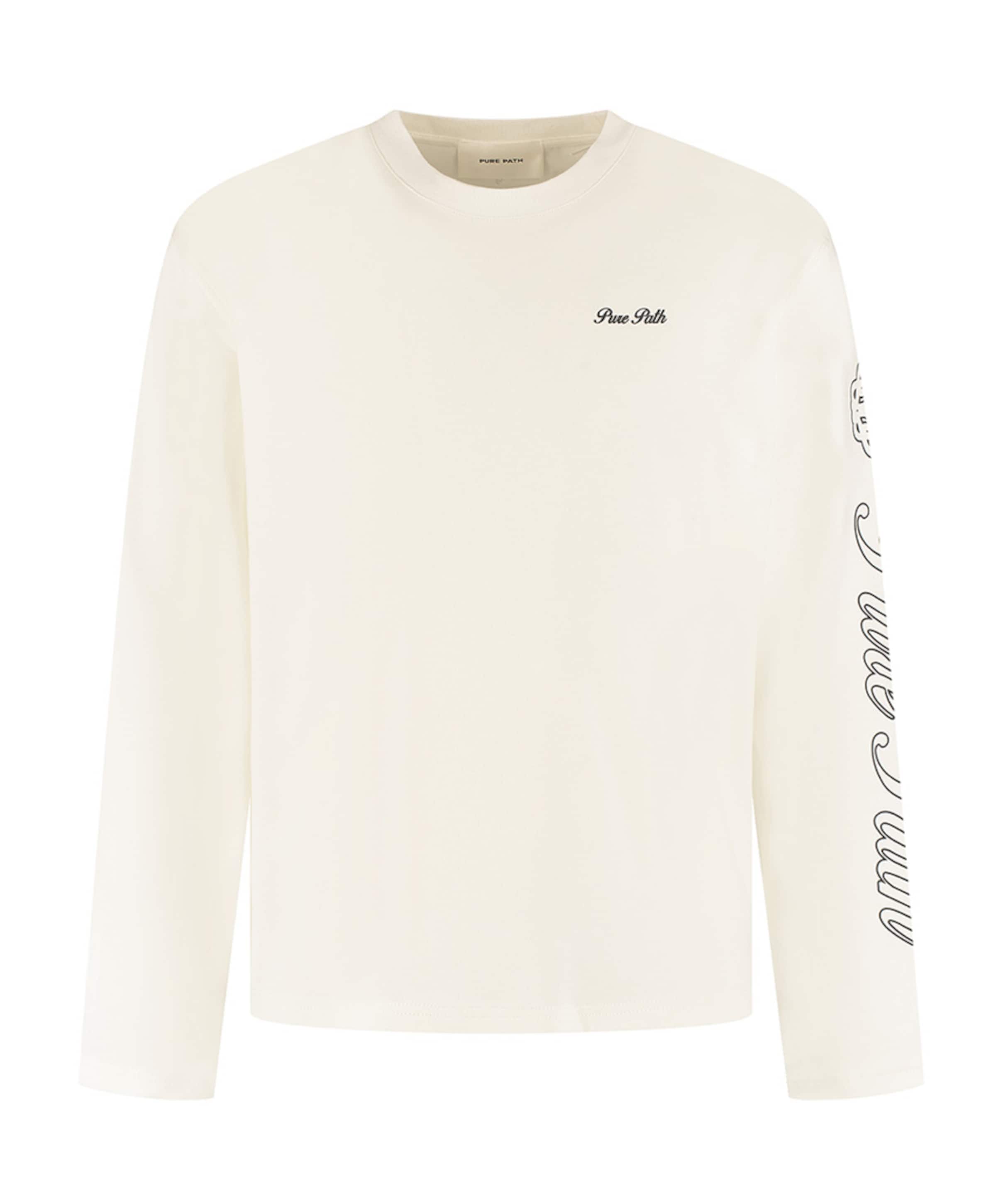 Heren longsleeve ecru