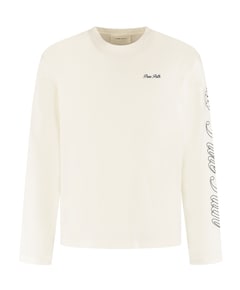 Heren longsleeve ecru
