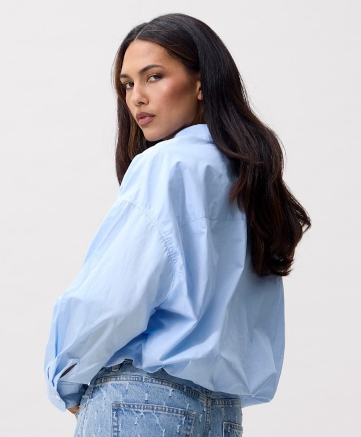 Dames blouse blauw