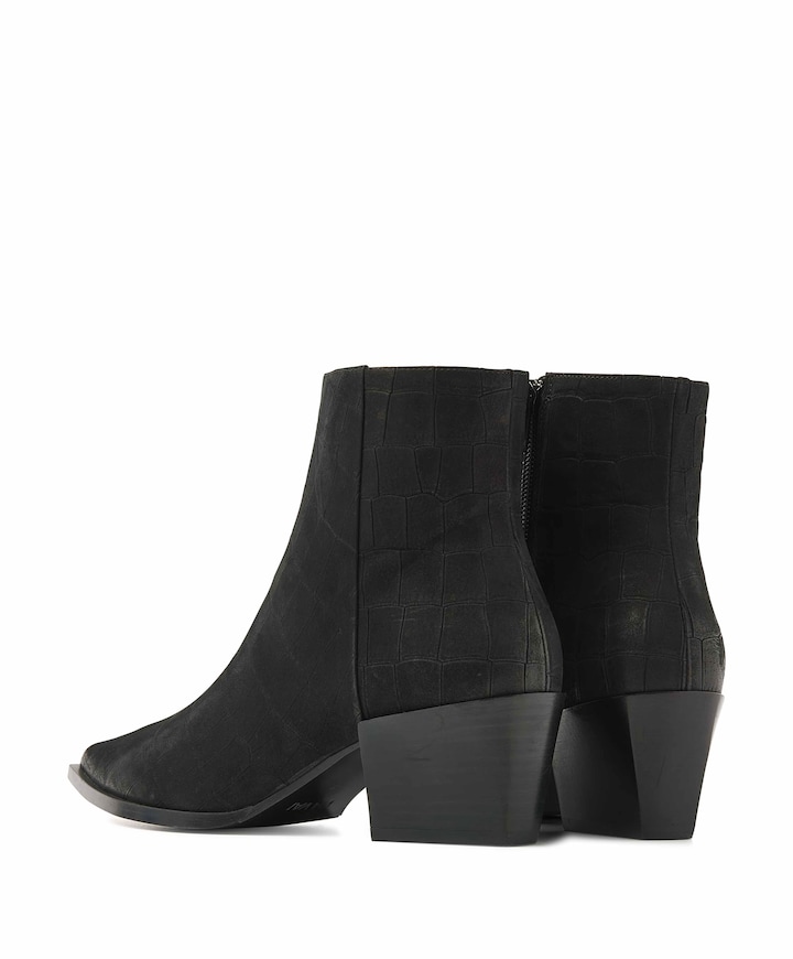 Kate Malina dames enkellaarzen zwart