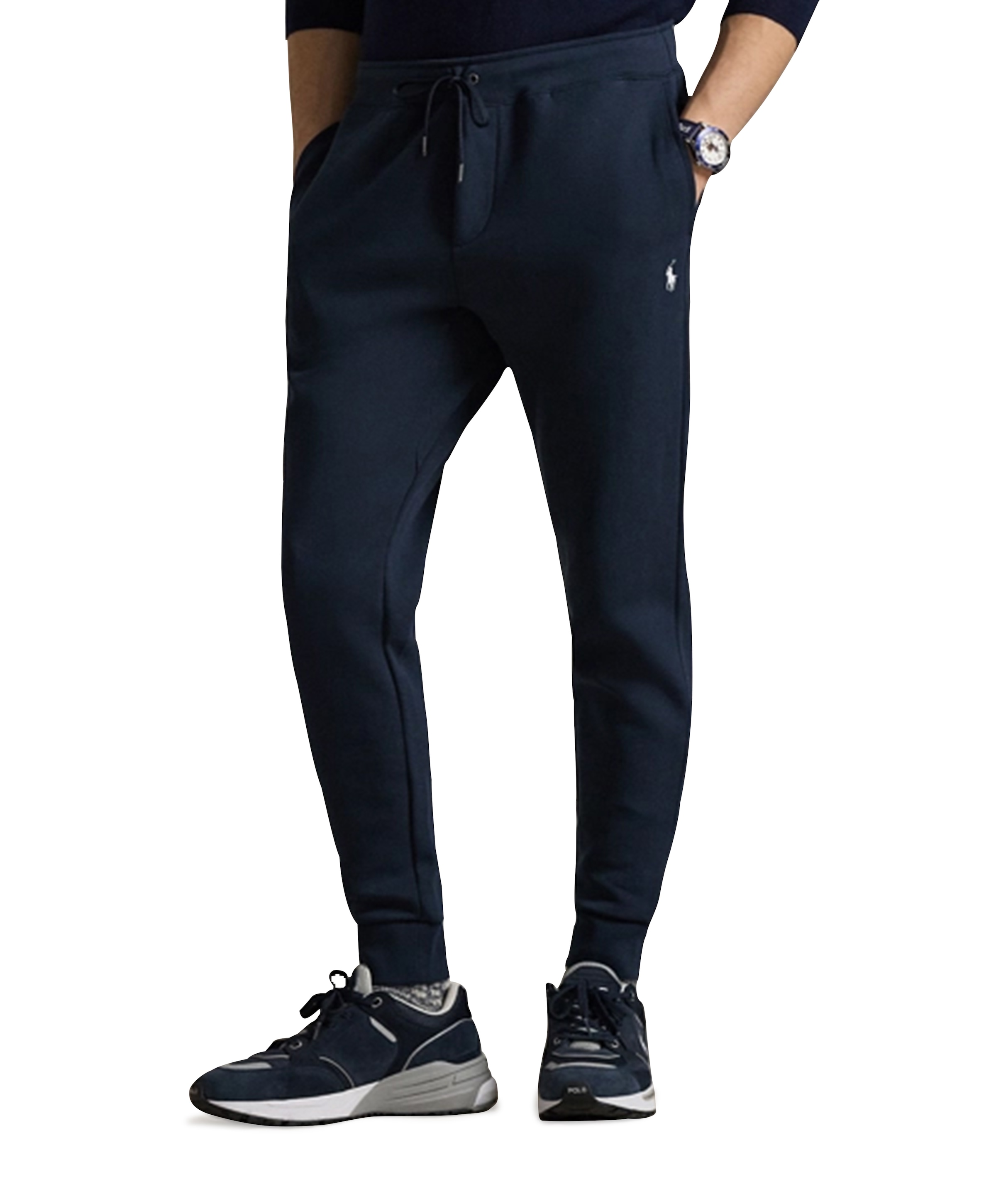 Joggerpant athletic heren broek blauw