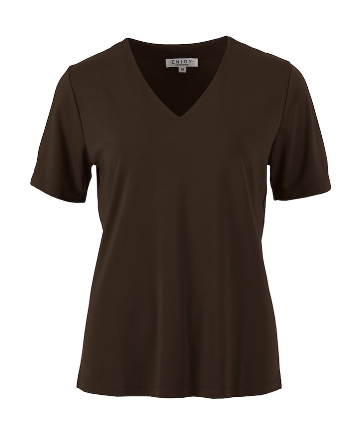 Dames t-shirt bruin