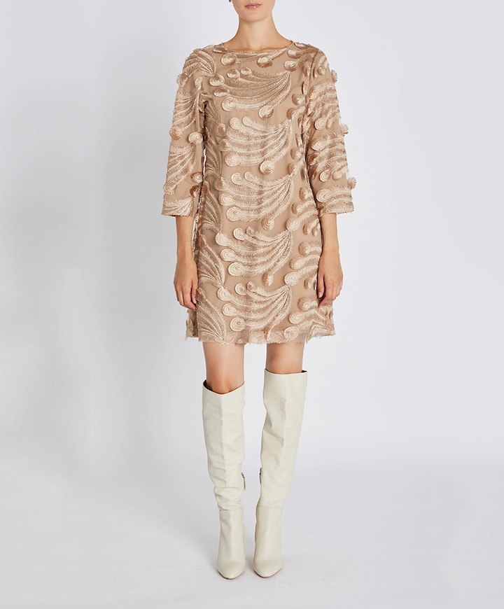 Dames jurk beige
