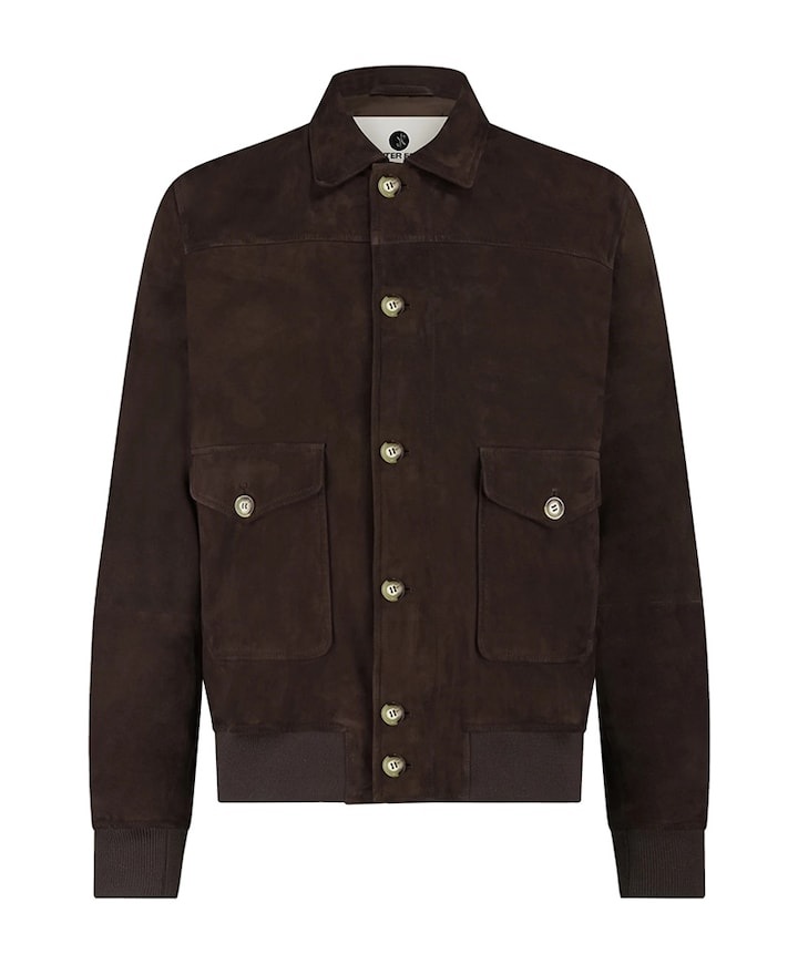 Heren leren jas bruin