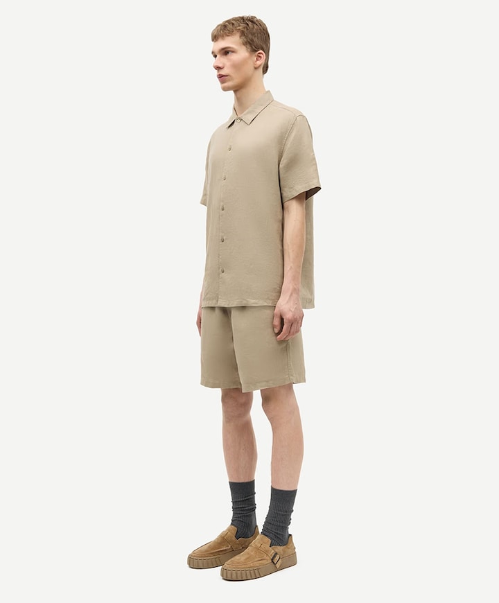 Sajabari heren korte broek beige