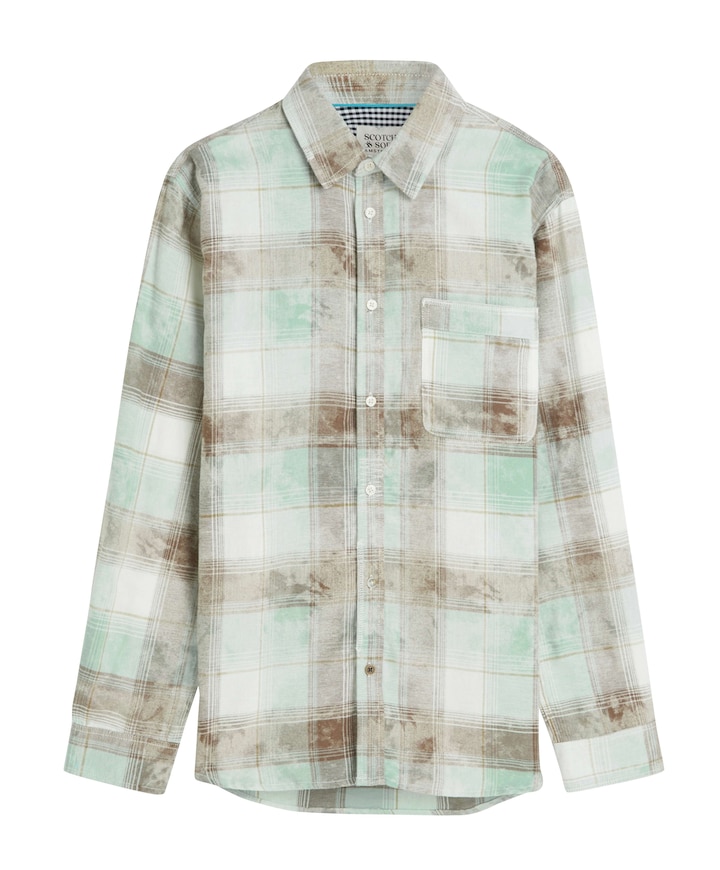 Heren overhemd lange mouw blauw