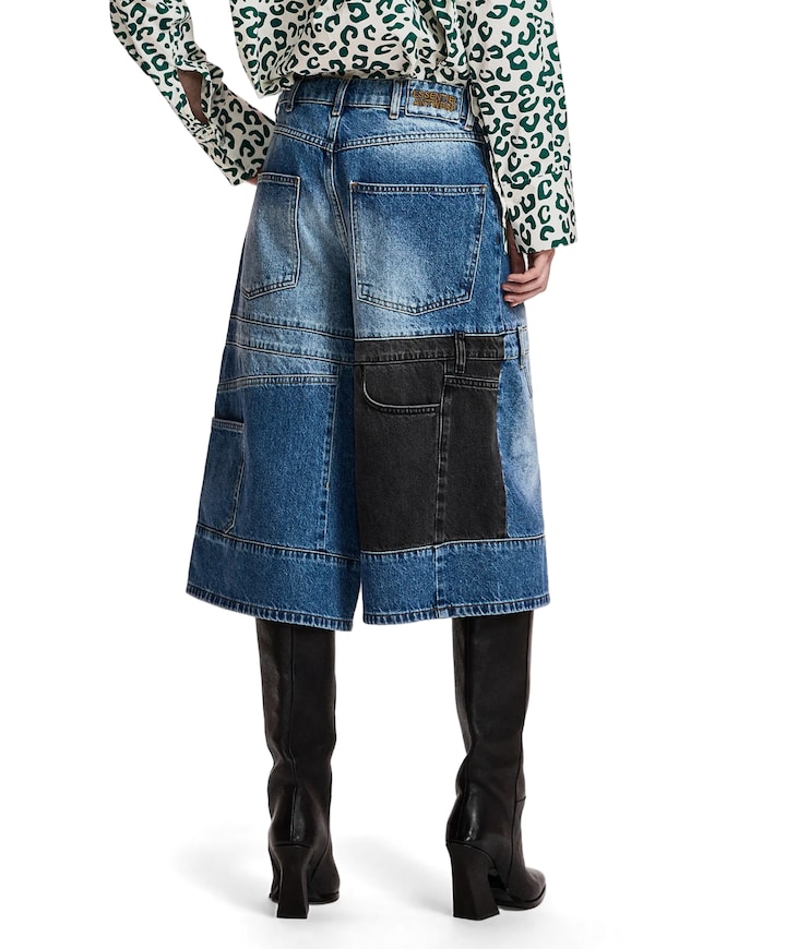 Kea Patchwork  dames jeans blauw