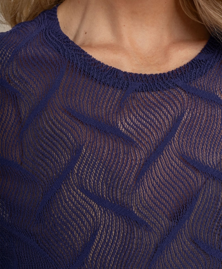 Dames longsleeve blauw