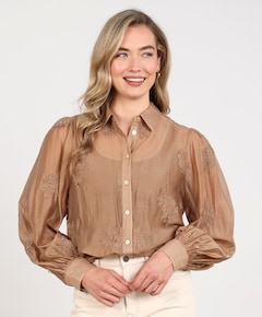 Dames blouse beige