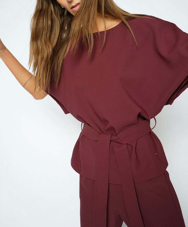 Dames blouse bordeaux