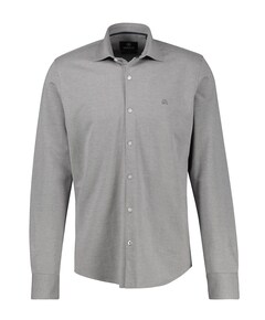 Heren overhemd lange mouw grijs