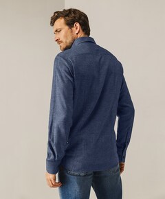 Overhemd lange mouw blauw