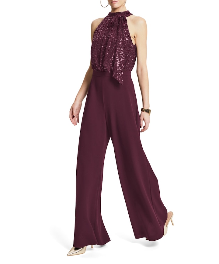 dames jumpsuit bordeaux