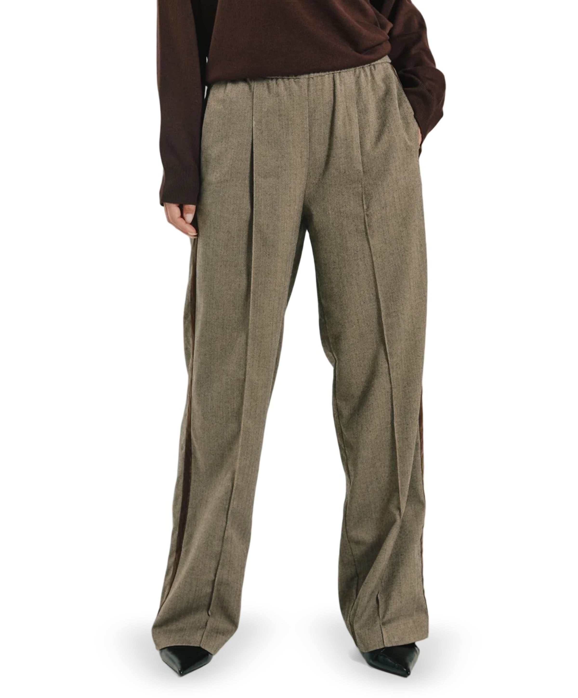 FQSOFY dames broek bruin