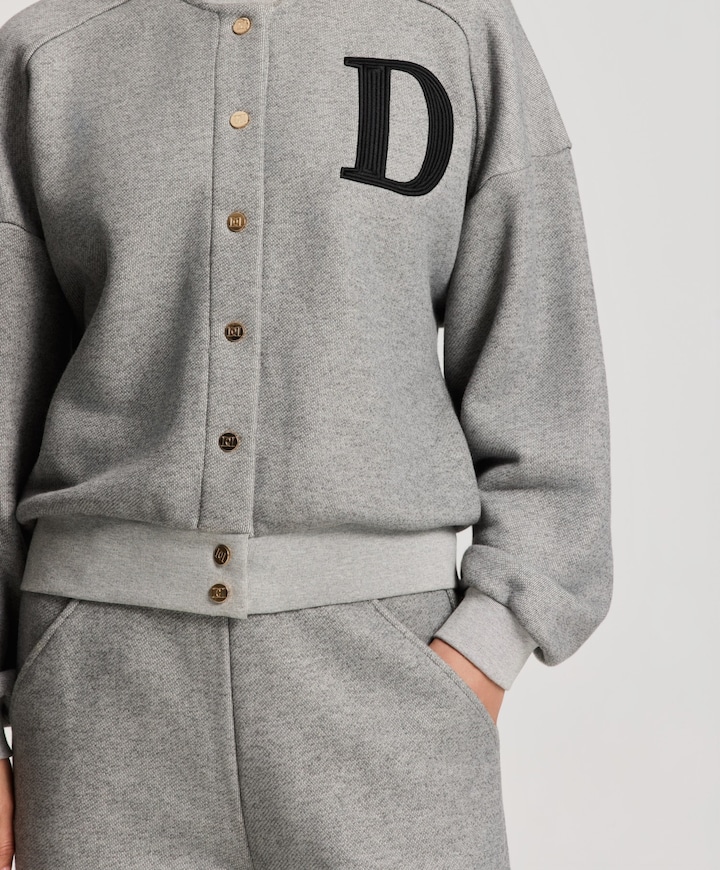 Dames vest grijs