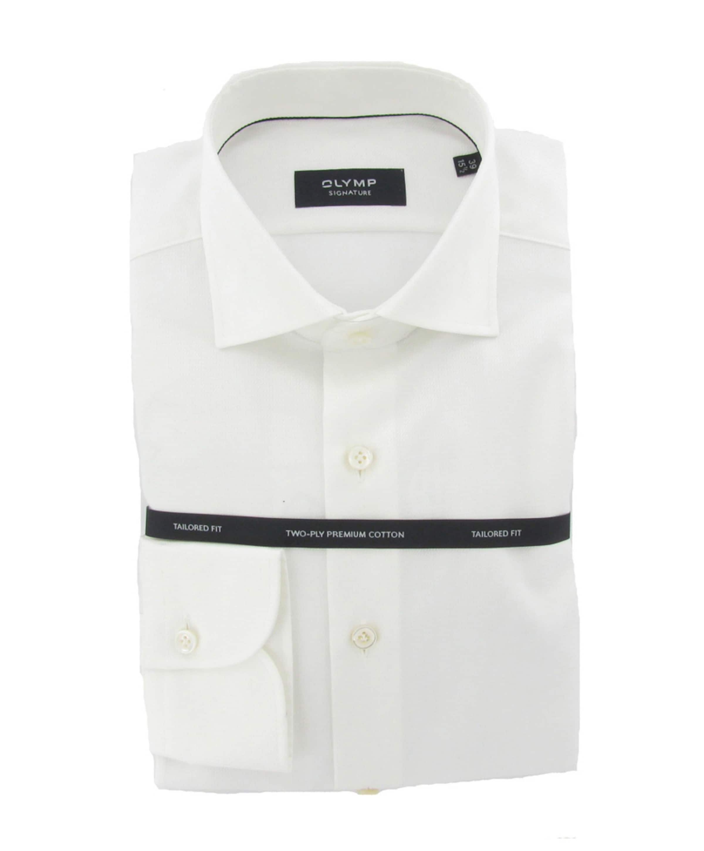 Heren overhemd lange mouw ecru