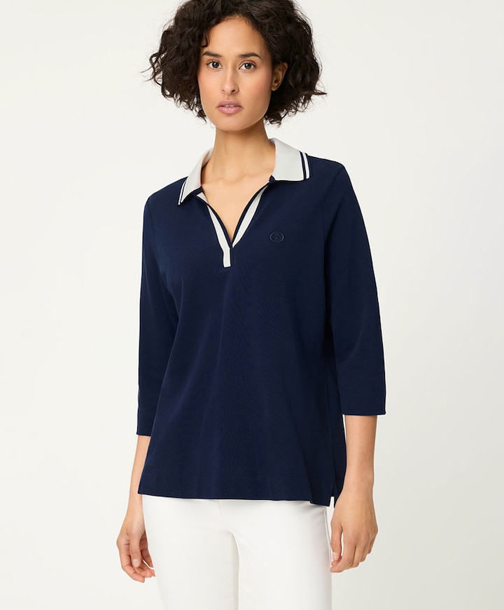 Dames polo blauw