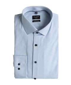 Heren overhemd extra lange mouw blauw