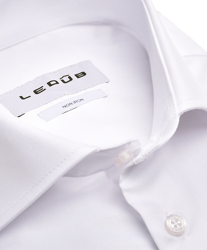 Heren overhemd extra lange mouw wit