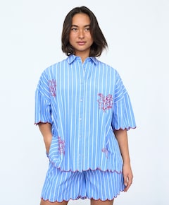 Dames blouse blauw