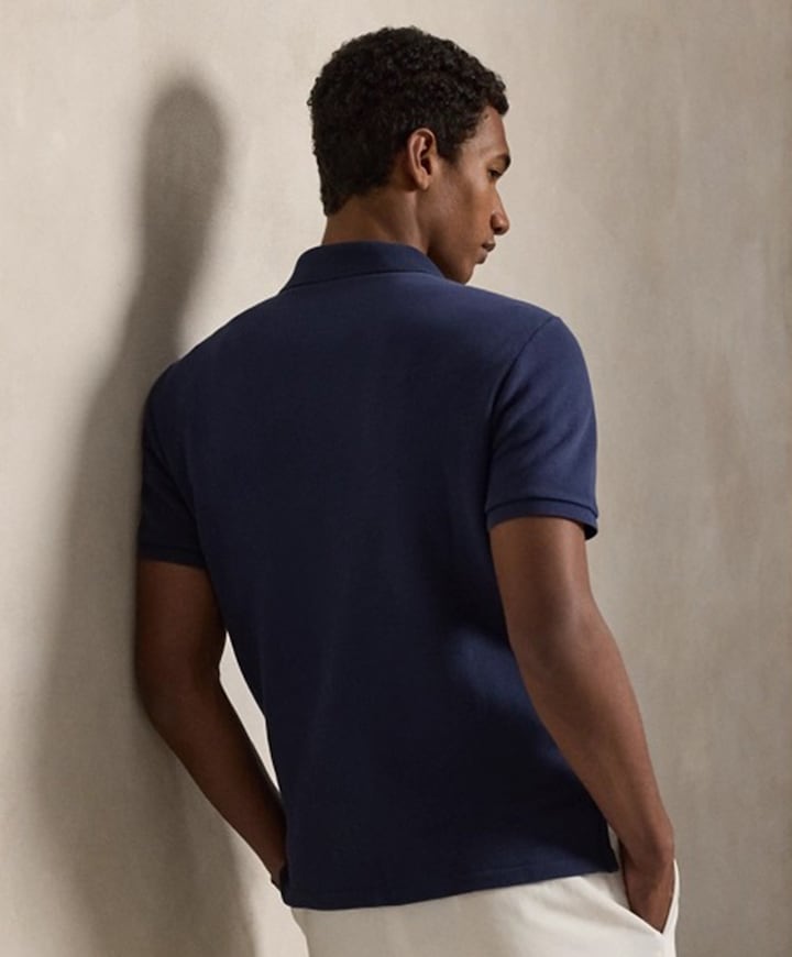 Heren polo blauw