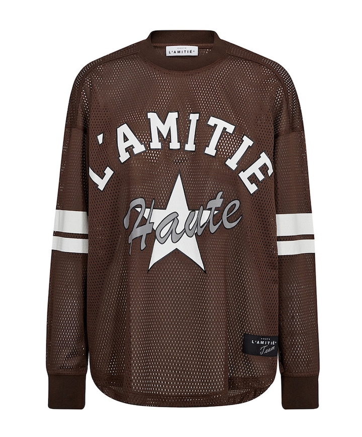 Dames longsleeve bruin