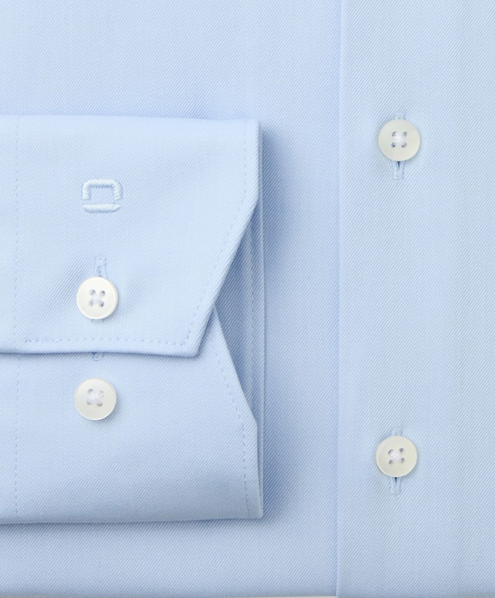 Heren overhemd lange mouw blauw