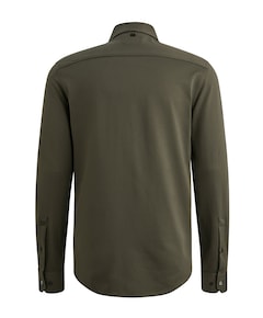 Heren overhemd lange mouw groen