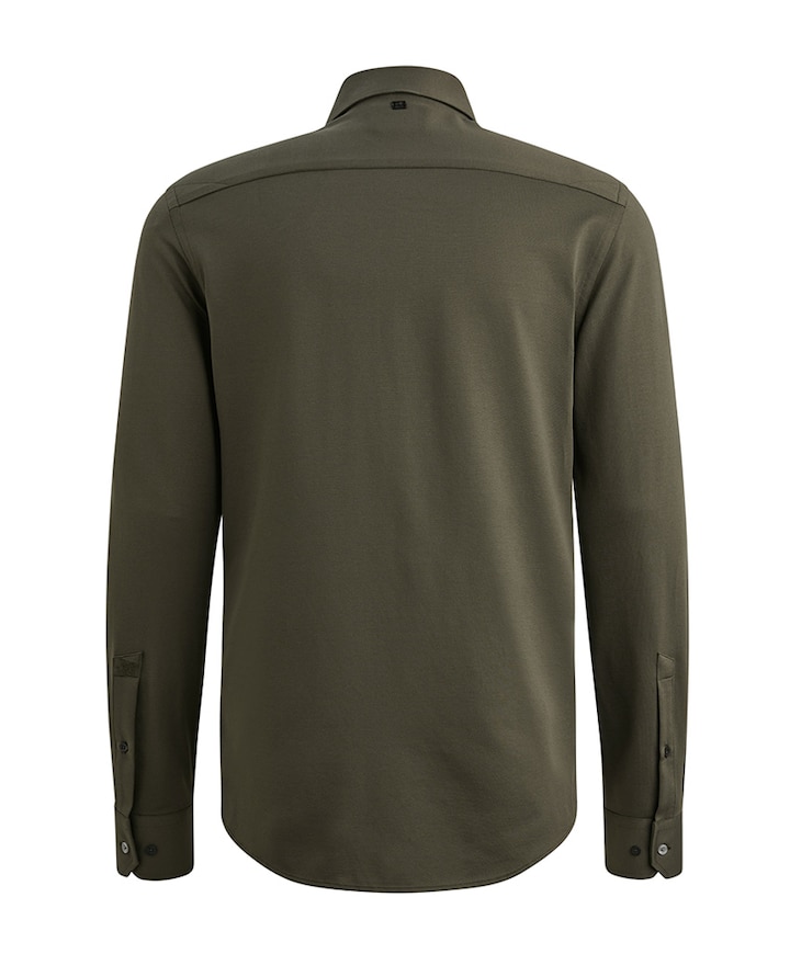 Heren overhemd lange mouw groen