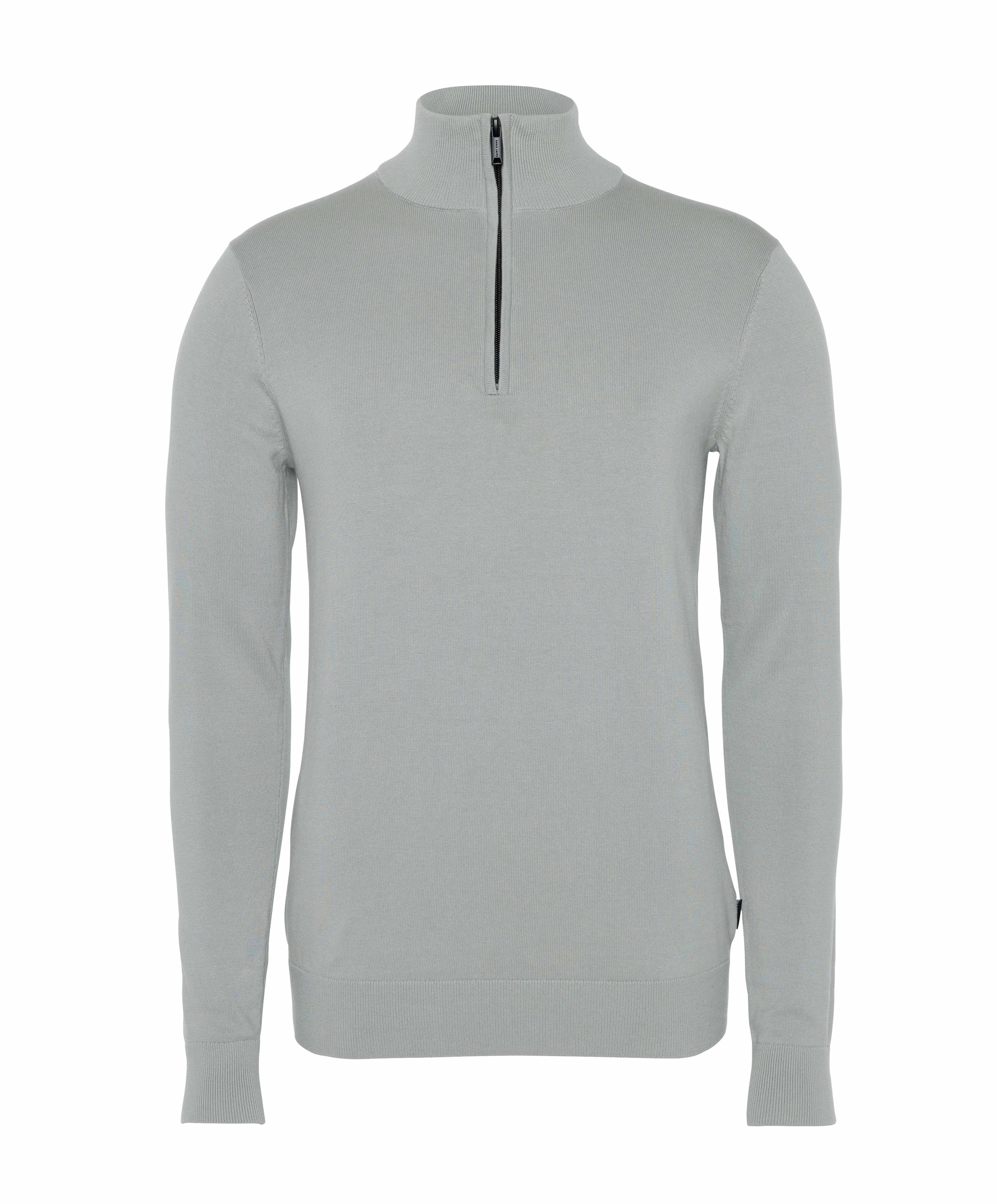 Heren trui met rits groen