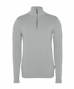 Heren trui met rits groen