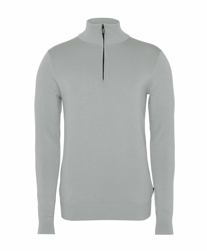 Heren trui met rits groen