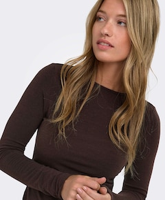 Dames longsleeve bruin