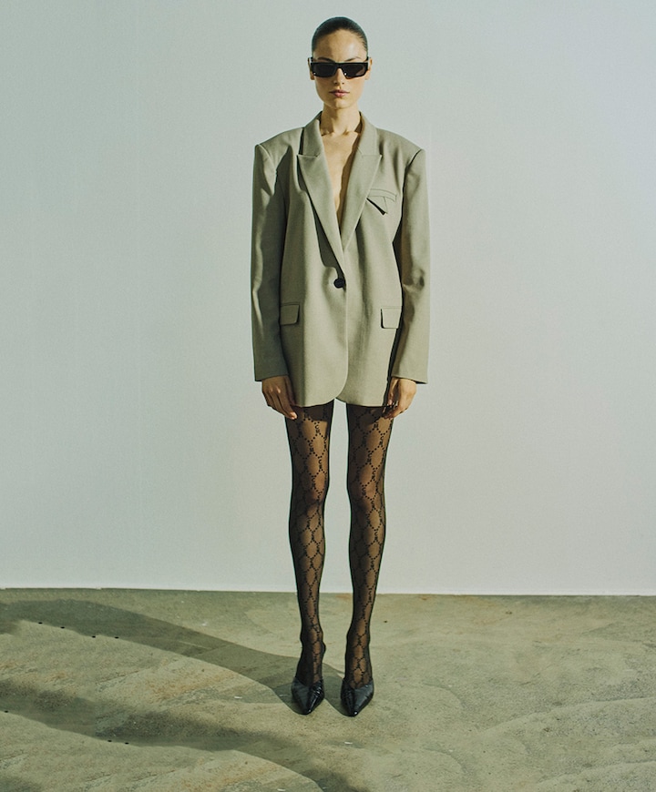 Dames blazer beige