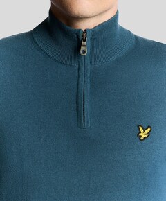 Heren trui met rits blauw