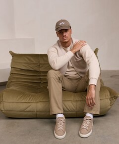 Tiebreak Fuzz heren sneakers beige