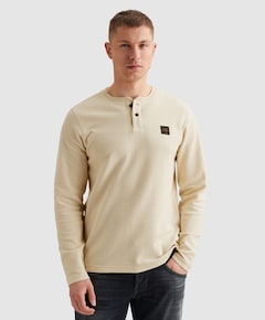 Heren longsleeve ecru