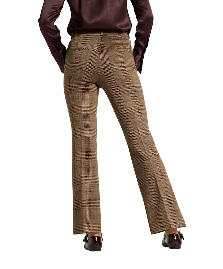 Fleur cropped dames broek bruin