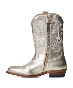 Country cuero meisjes laarzen goud