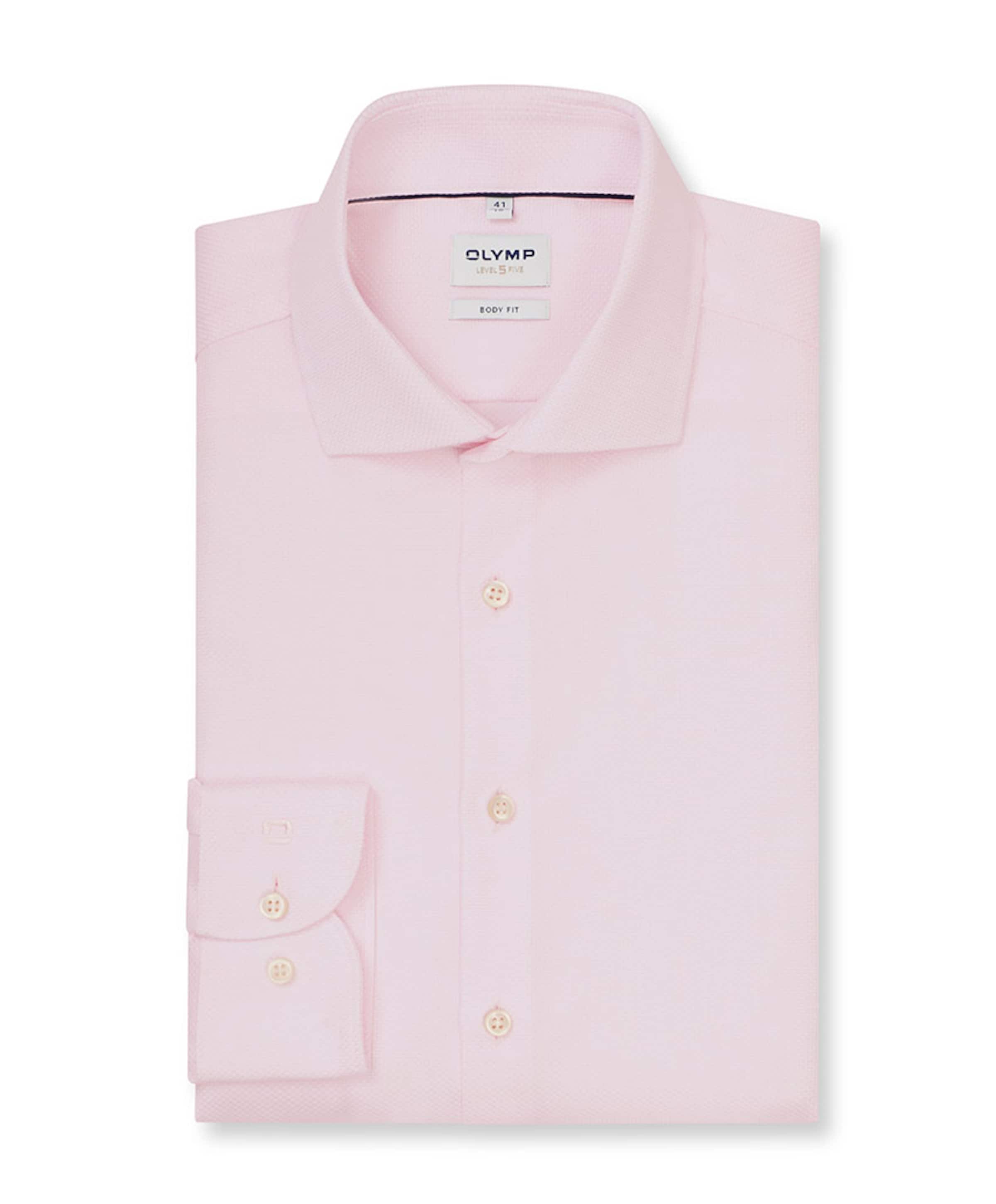 Heren overhemd lange mouw roze