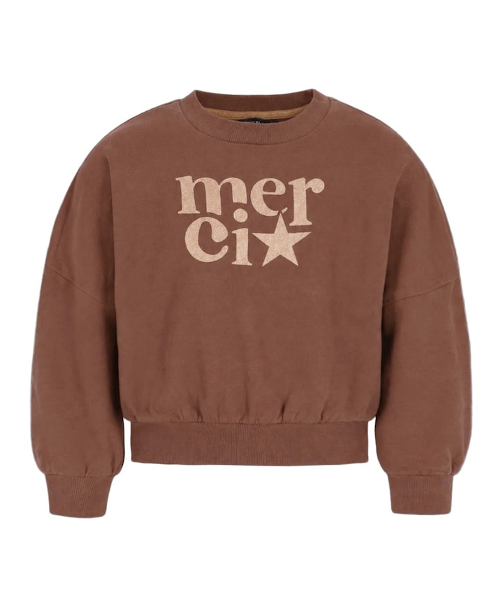 Meisjes sweater bruin