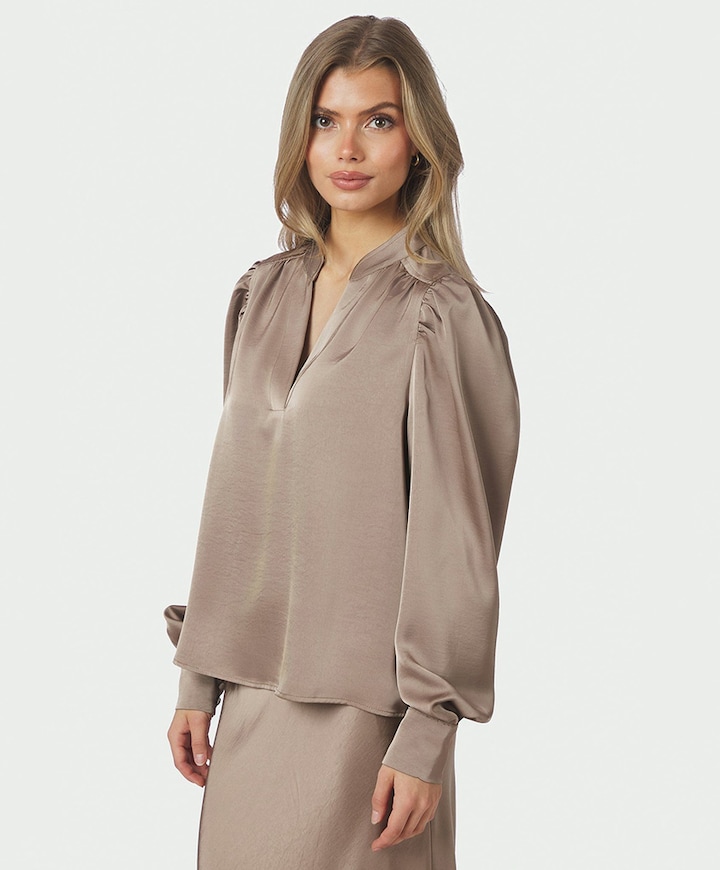 Dames blouse bruin