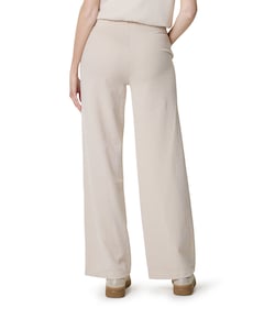 Strepen wid leg dames broek beige