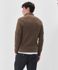 Trui met rits bruin
