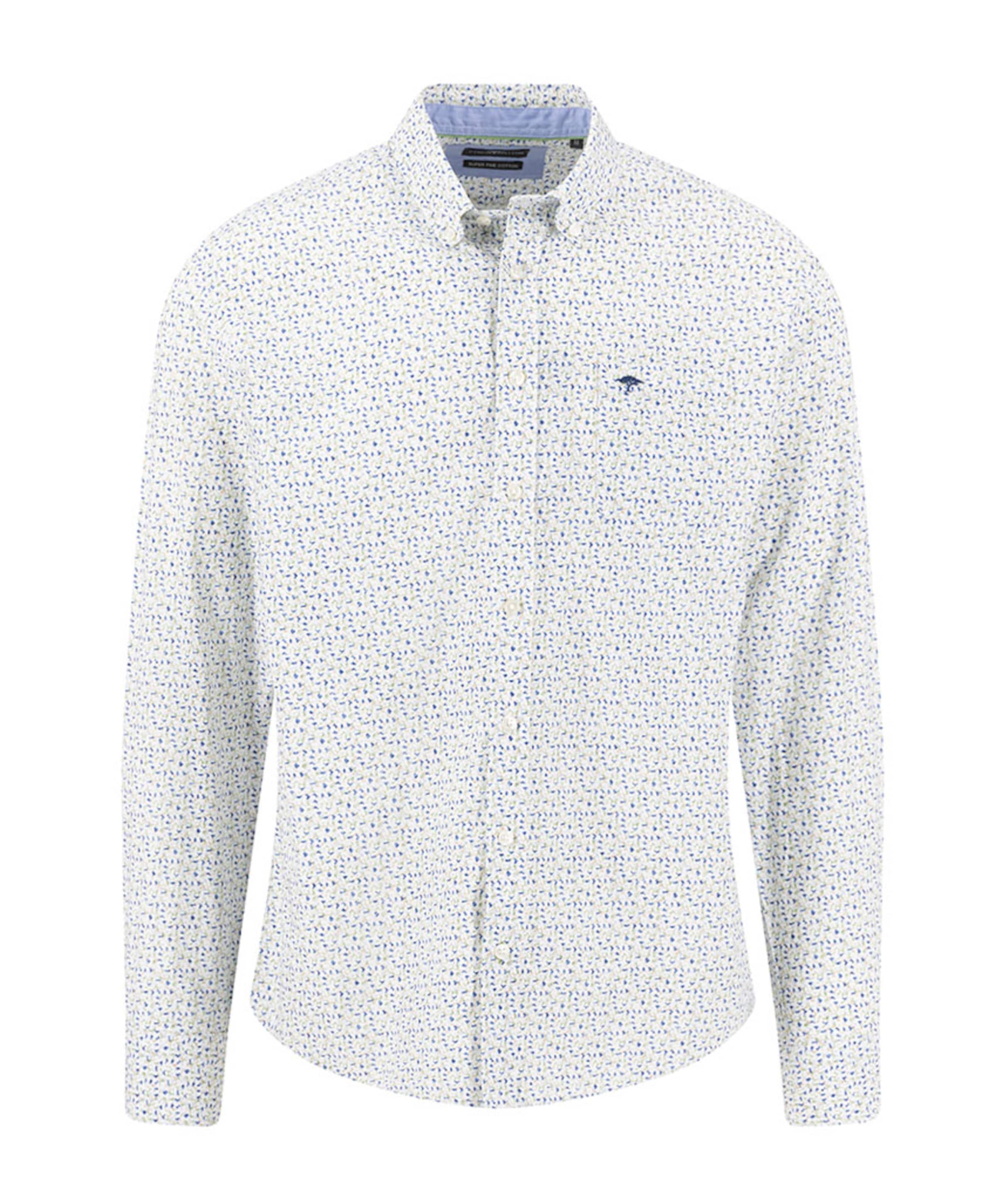 Heren overhemd lange mouw groen