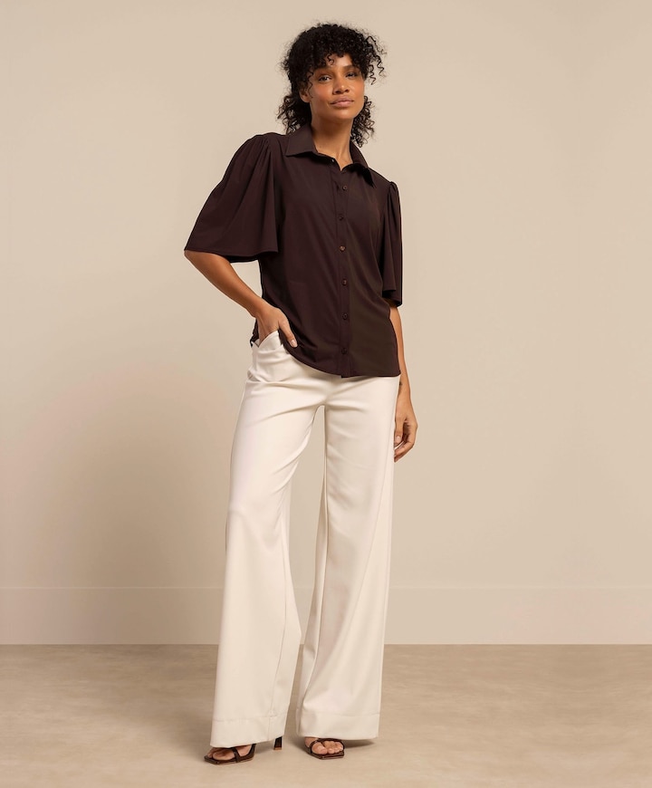 Dames blouse bruin