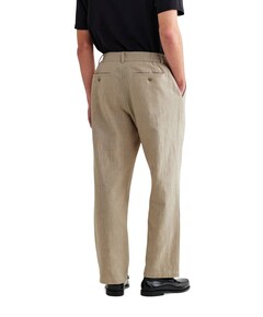 Cotton linen heren broek beige