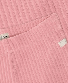 Flared Velvet meisjes broek roze